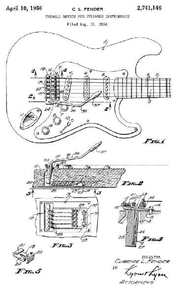artifacts-invention-of-electric-guitar-FenderTremoloPatentDiagram.jpg (460598 bytes)